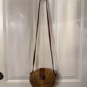 J. Crew Tan Woven Crossbody Bag